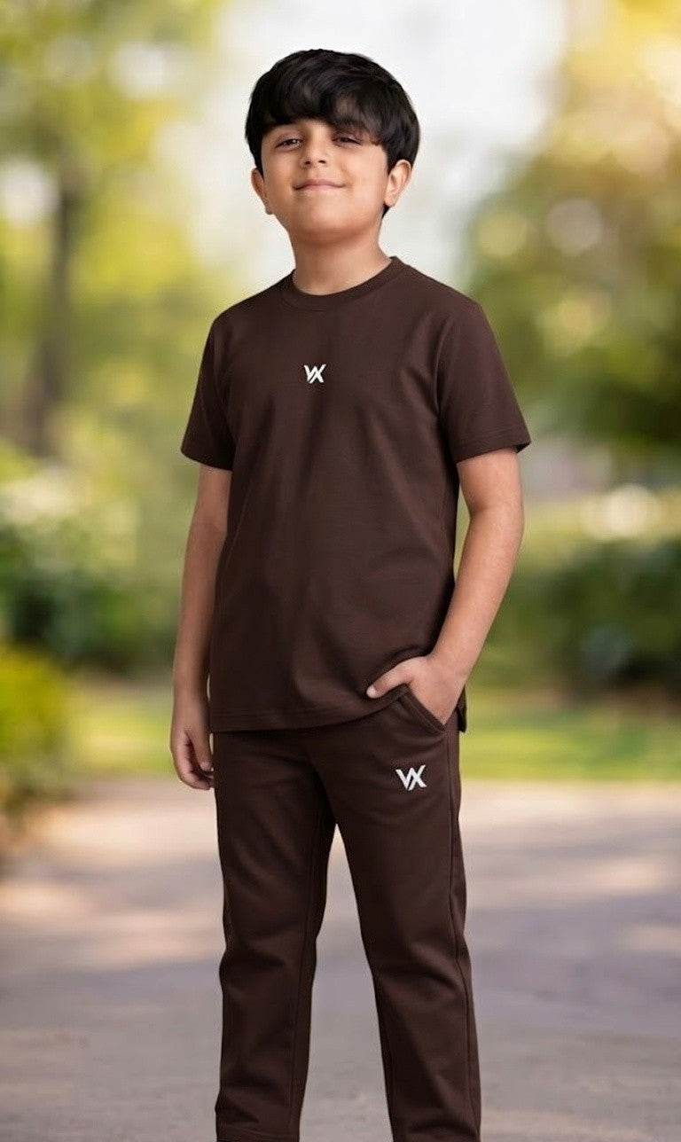warrior x kids regular fit cotton lycra cord set with trouser
