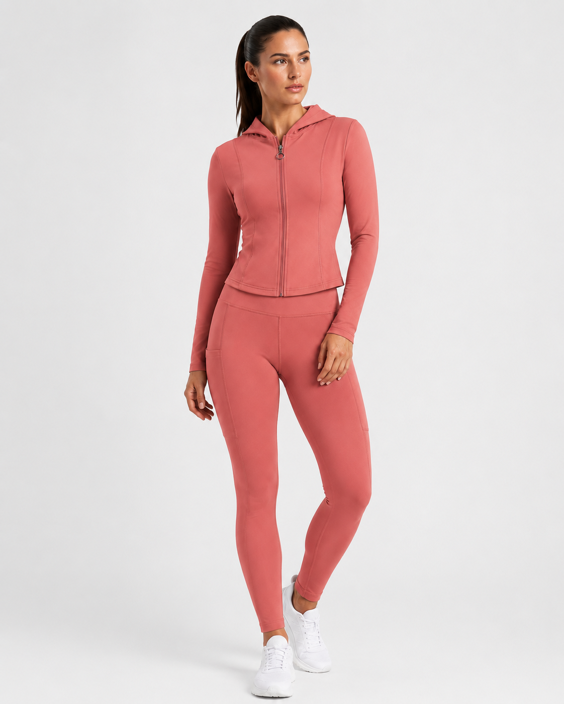 Women’s SculptFit Zip-Up Jacket & High-Waist Pocket Leggings Co-Ord Set