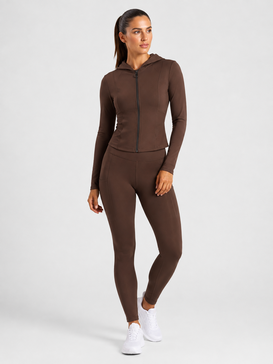Women’s SculptFit Zip-Up Jacket & High-Waist Pocket Leggings Co-Ord Set