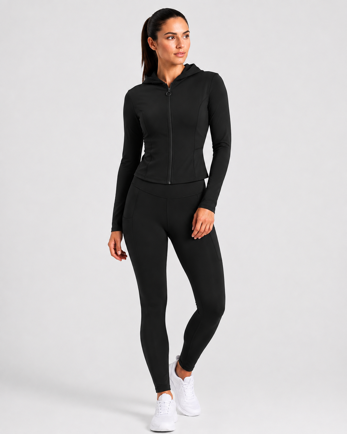 Women’s SculptFit Zip-Up Jacket & High-Waist Pocket Leggings Co-Ord Set