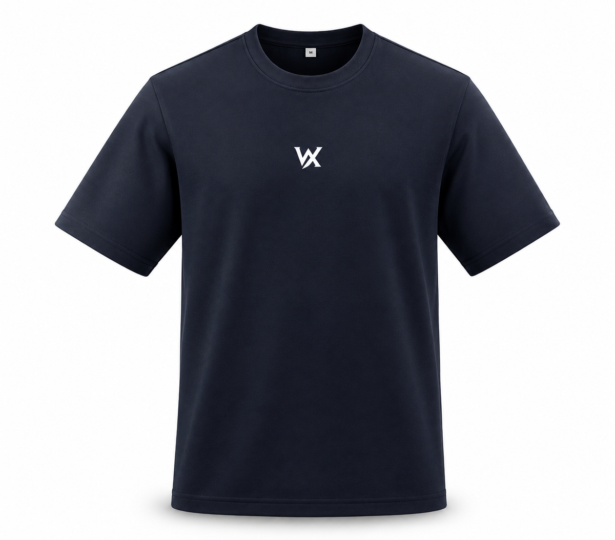 WarriorX Men’s Navy Blue Oversized Puff Print T-Shirt