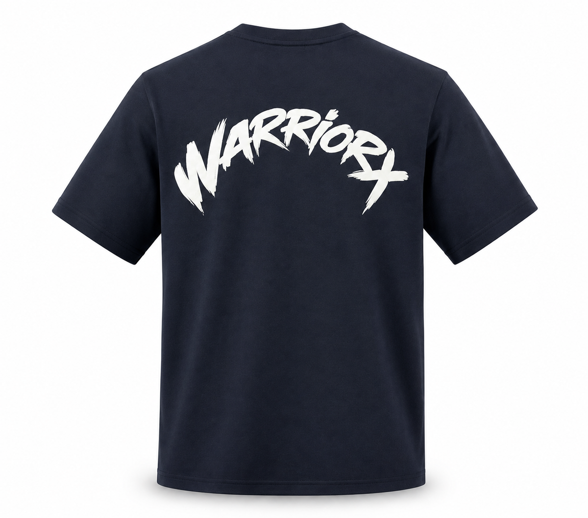 WarriorX Men’s Navy Blue Oversized Puff Print T-Shirt
