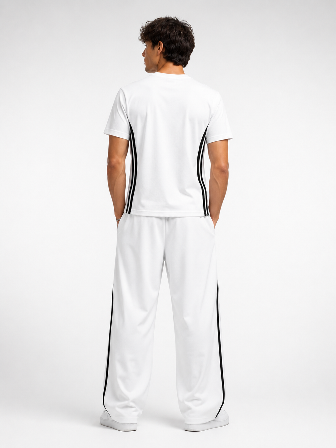 mens Linear Monochrome Cordset