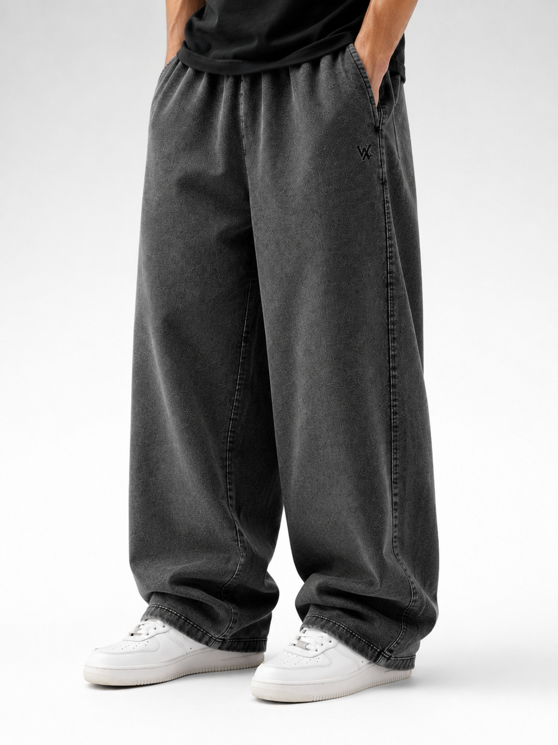 mens vintage wash baggy fit lower
