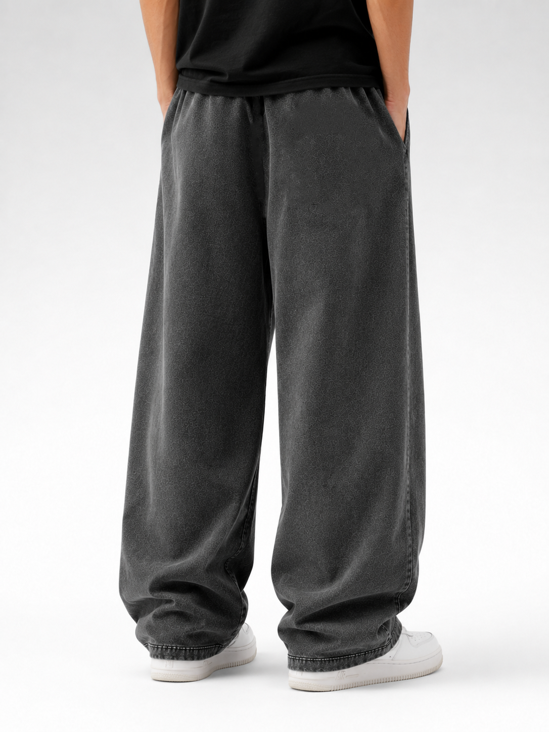 mens vintage wash baggy fit lower