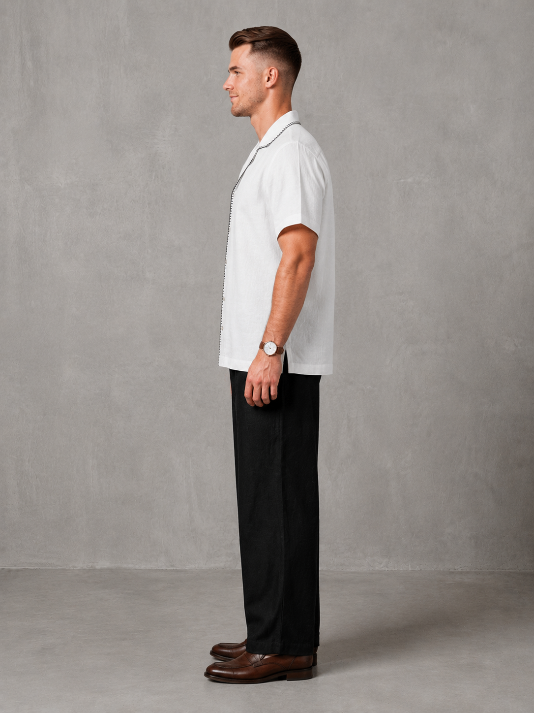WarriorX Men's Premium Contrast Stitch Linen Cordset