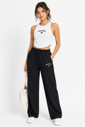 WOMEN COTTON TERRY CORD SET WITH TANK TOP AND STRAIGHT FIT TROUSER