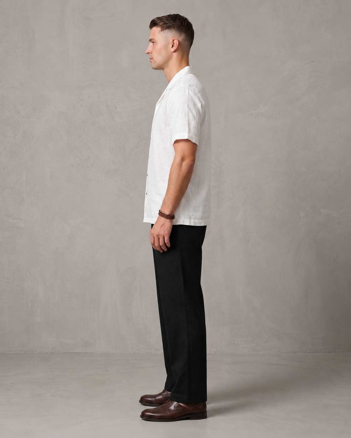 Men's Premium Linen Shirt & Black Trouser Set