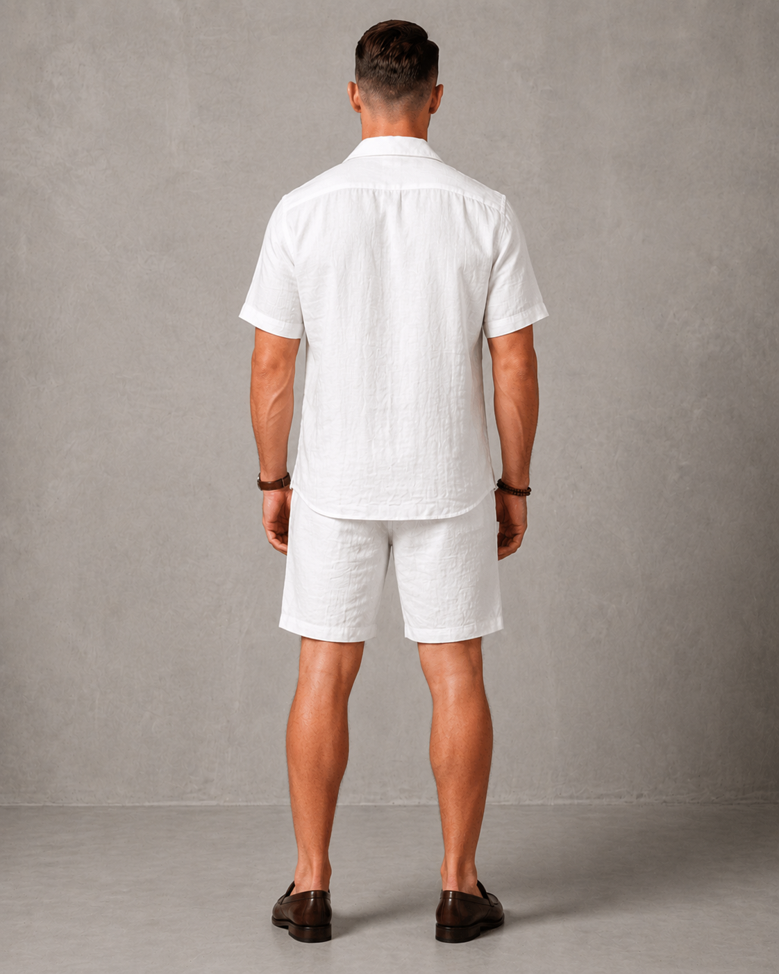 Men's Premium Linen Shirt & Shorts Set – Regular Fit