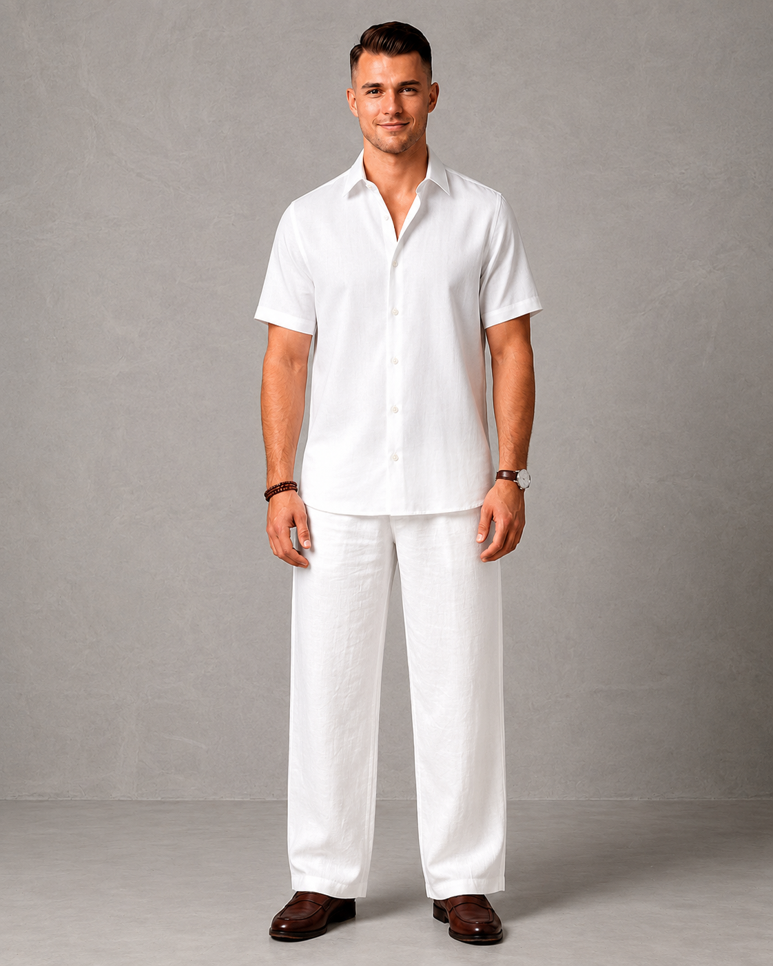 Men's Premium Linen Resort Shirt & Trouser Set