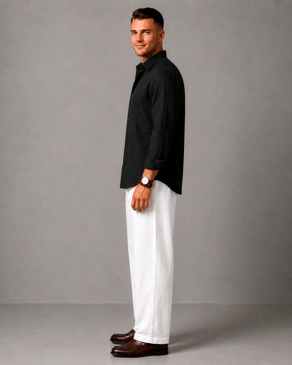 Men's Premium Linen Full Sleeve Shirt & Trouser Co-ord Set
