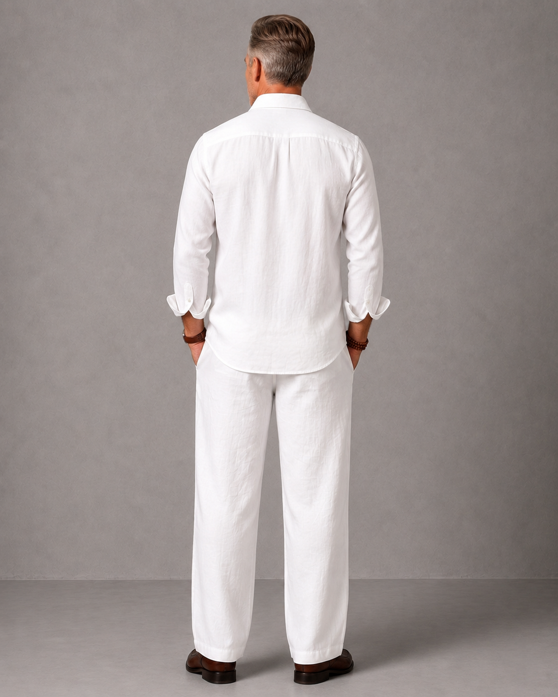 Men's Premium Linen Full Sleeve Shirt & Trouser Co-ord Set
