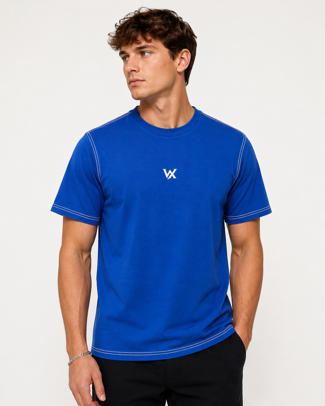 Warriorx Men's Contrast Thread T-shirt