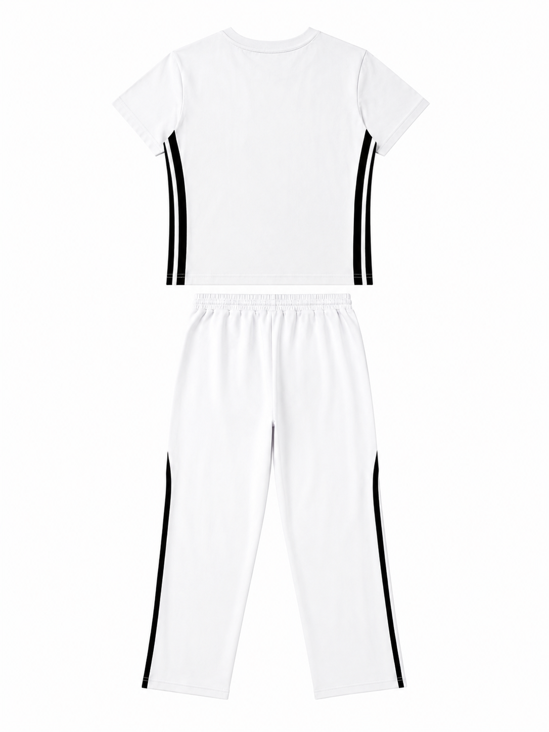 Womens Linear Monochrome Cordset