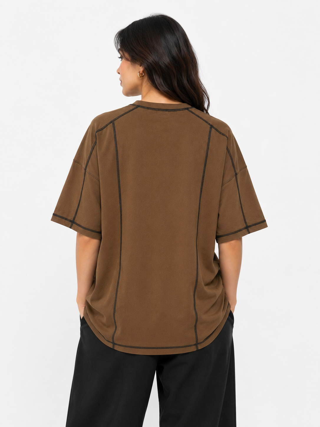 Womens Cotton Lycra Baggy Fit T-Shirt
