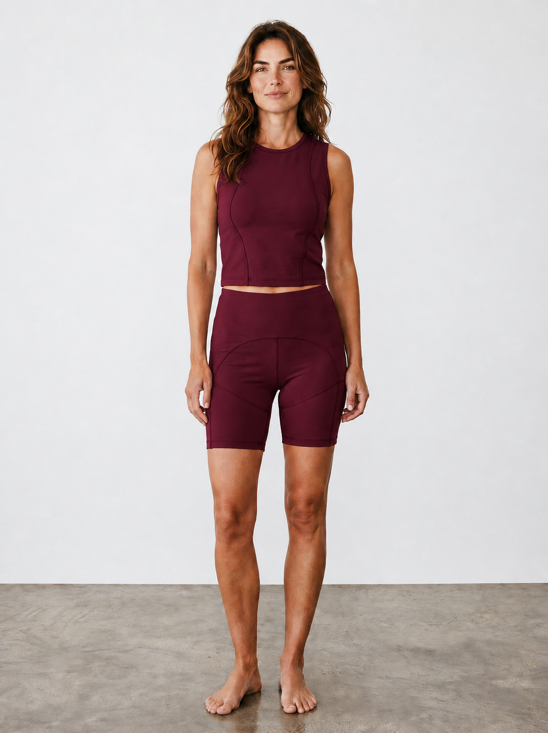 WX WOMEN CORD SET WITH FITTED TANK TOP AND SHORTS