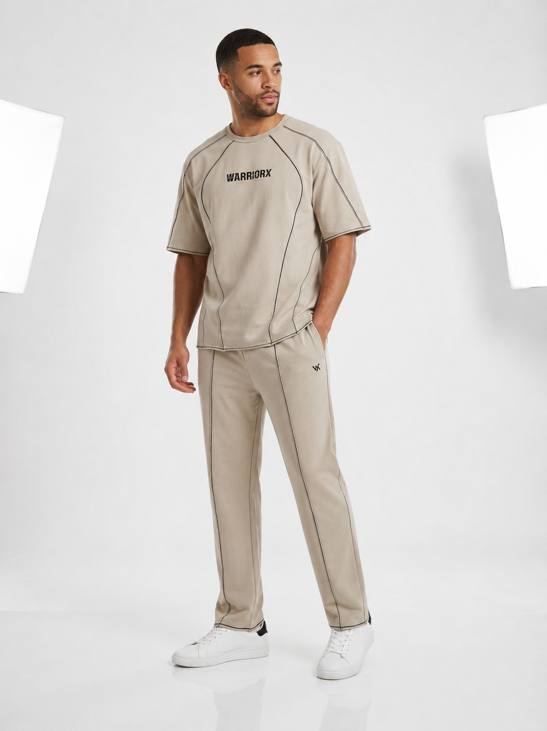 WARRIORX MENS COTTON LYCRA WITH CONTRAST THREAD CORDSET