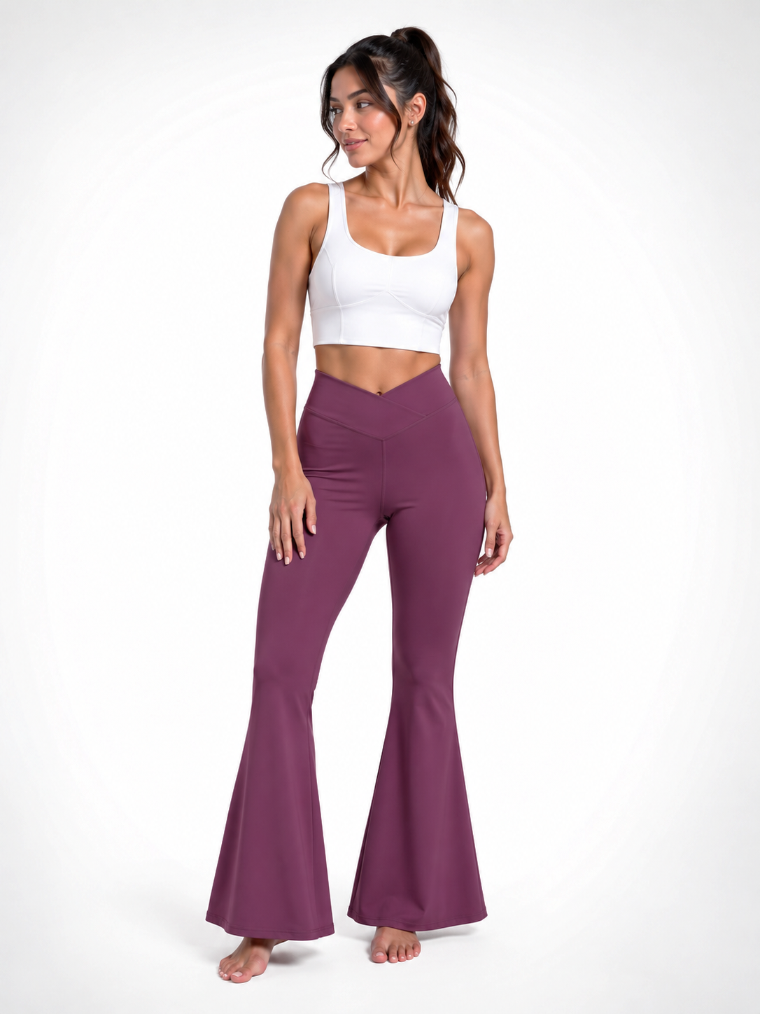Contour V-Waist Flare Leggings