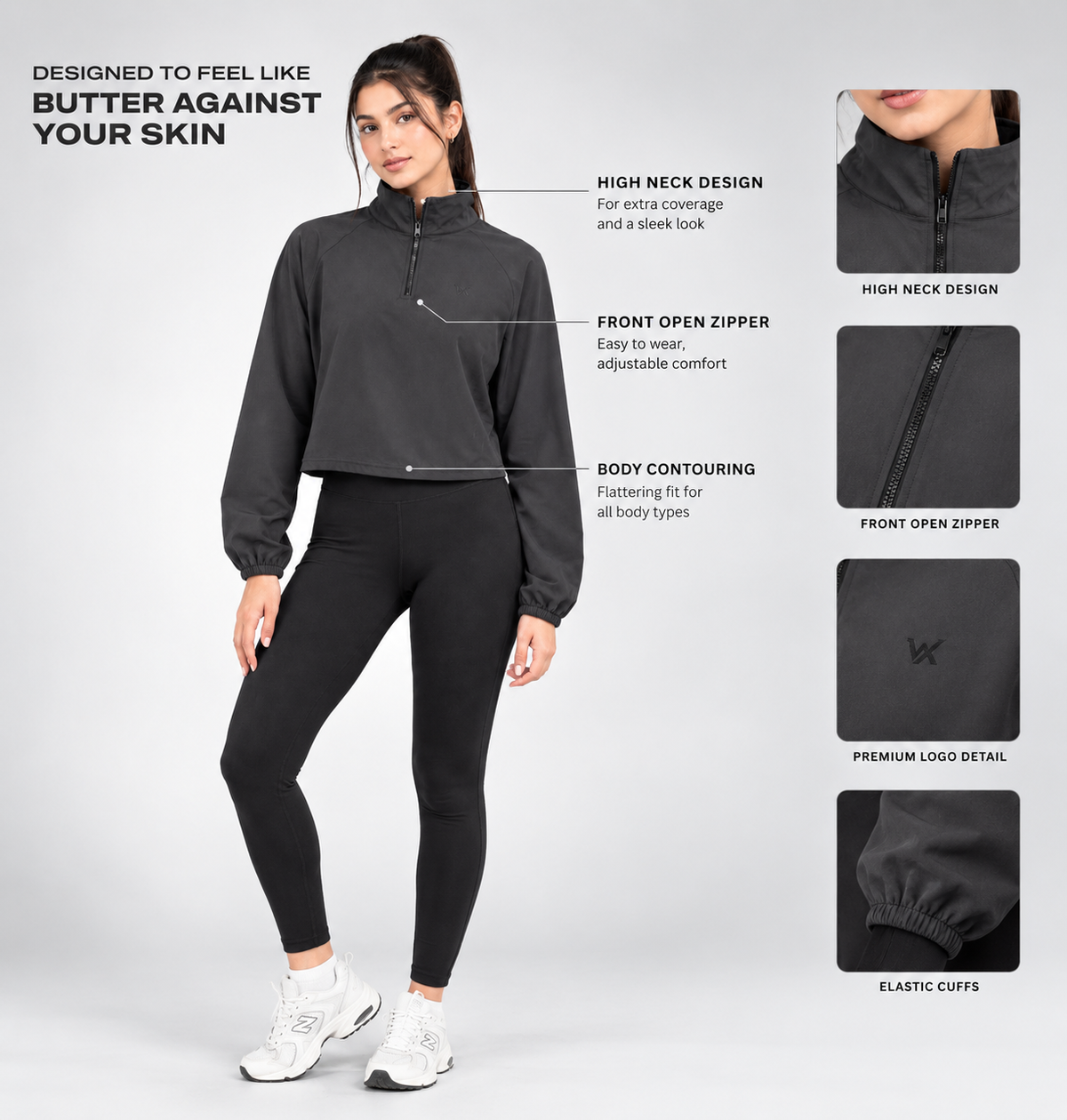 WarriorX Women’s Essential Active Half-Zip Pullover