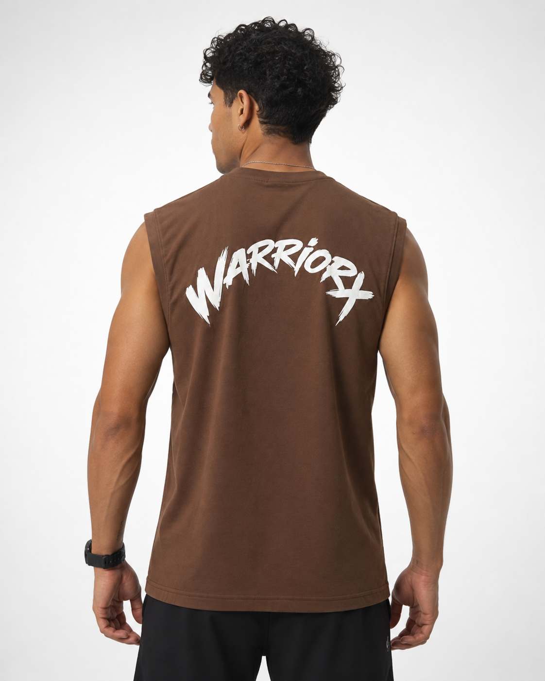 WARRIORX Classic Puff Print Sleeveless Muscle Tee