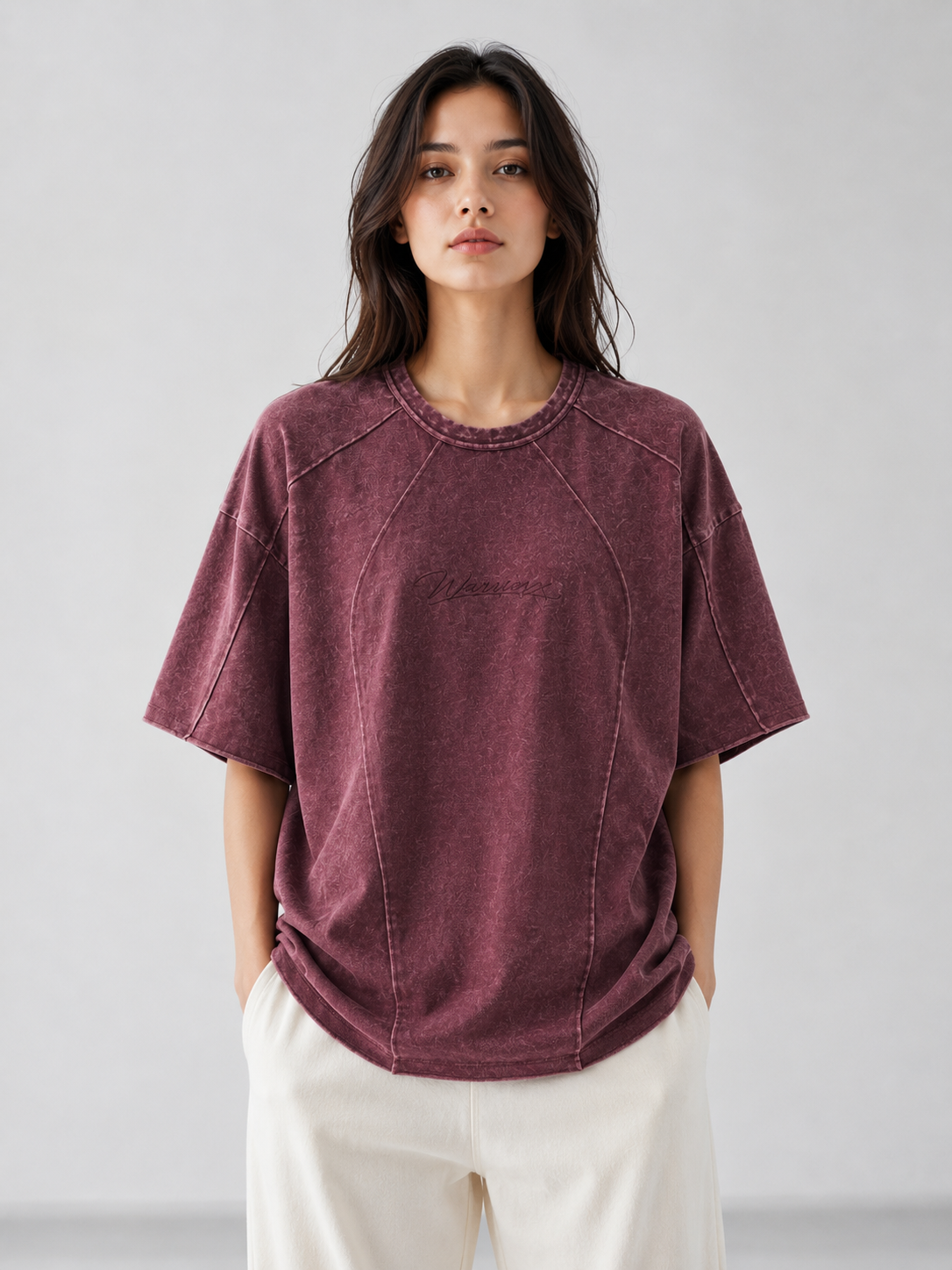 WarriorX Women's Vintage Wash Oversized Tee