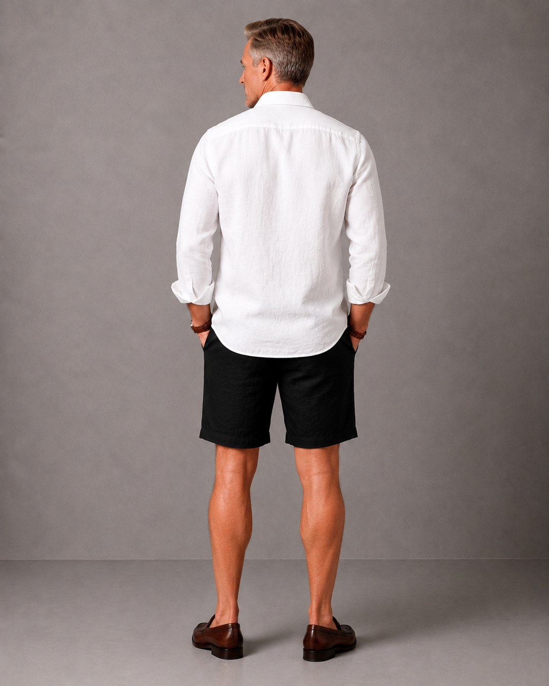 WarriorX Men's Premium Linen Shirt & Black Shorts Co-Ord Set