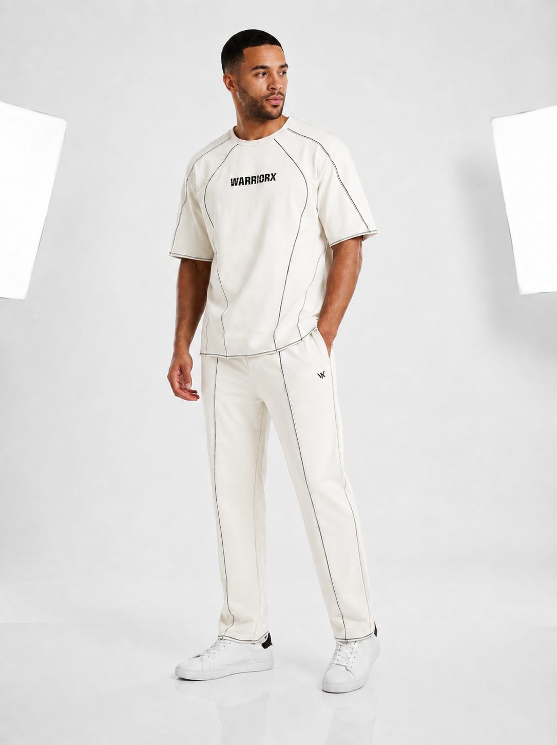 WARRIORX MENS COTTON LYCRA WITH CONTRAST THREAD CORDSET