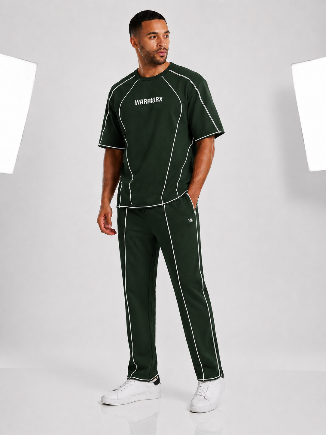 WARRIORX MENS COTTON LYCRA WITH CONTRAST THREAD CORDSET