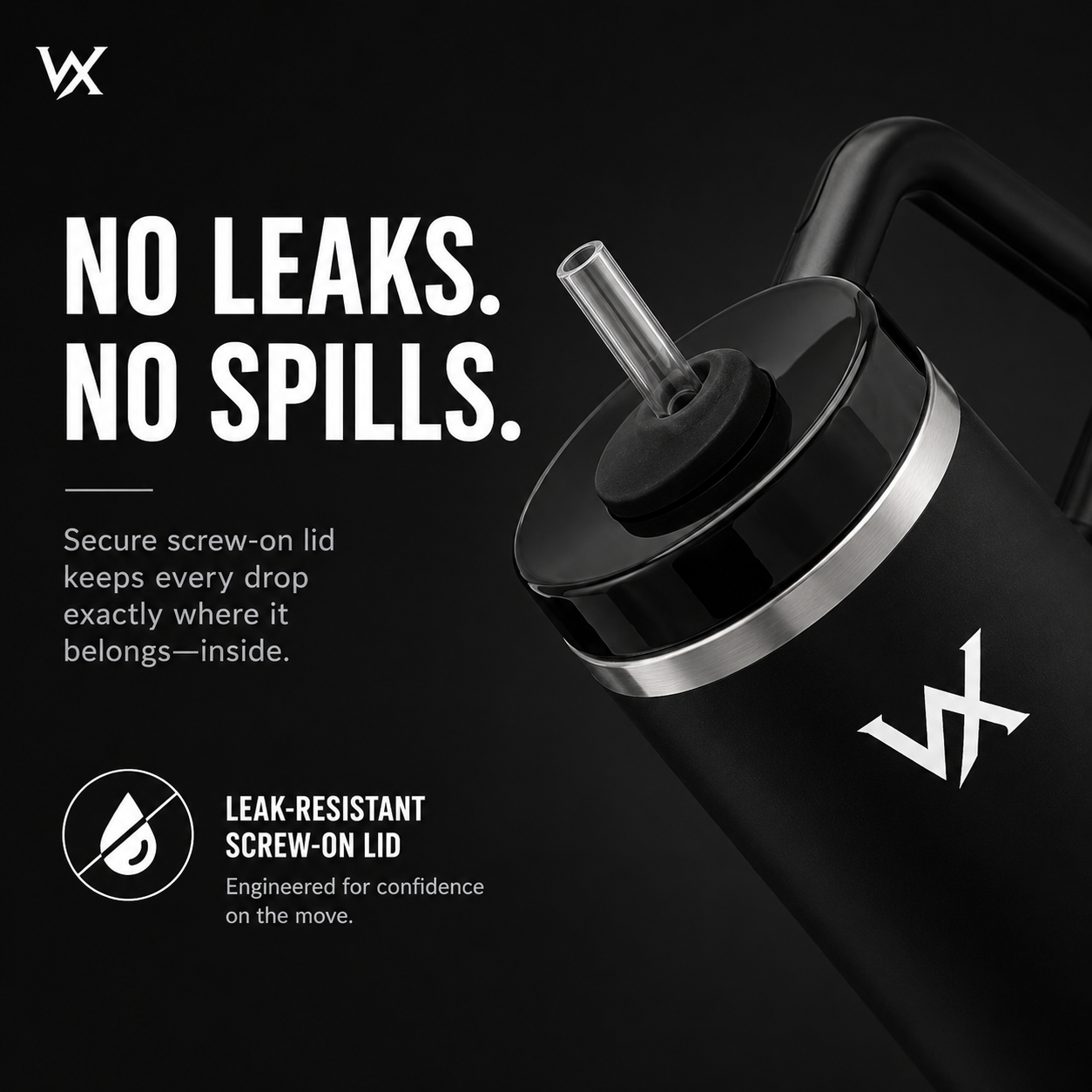 Warriorx Stanley Tumbler with Leakproof Lid 1500ML