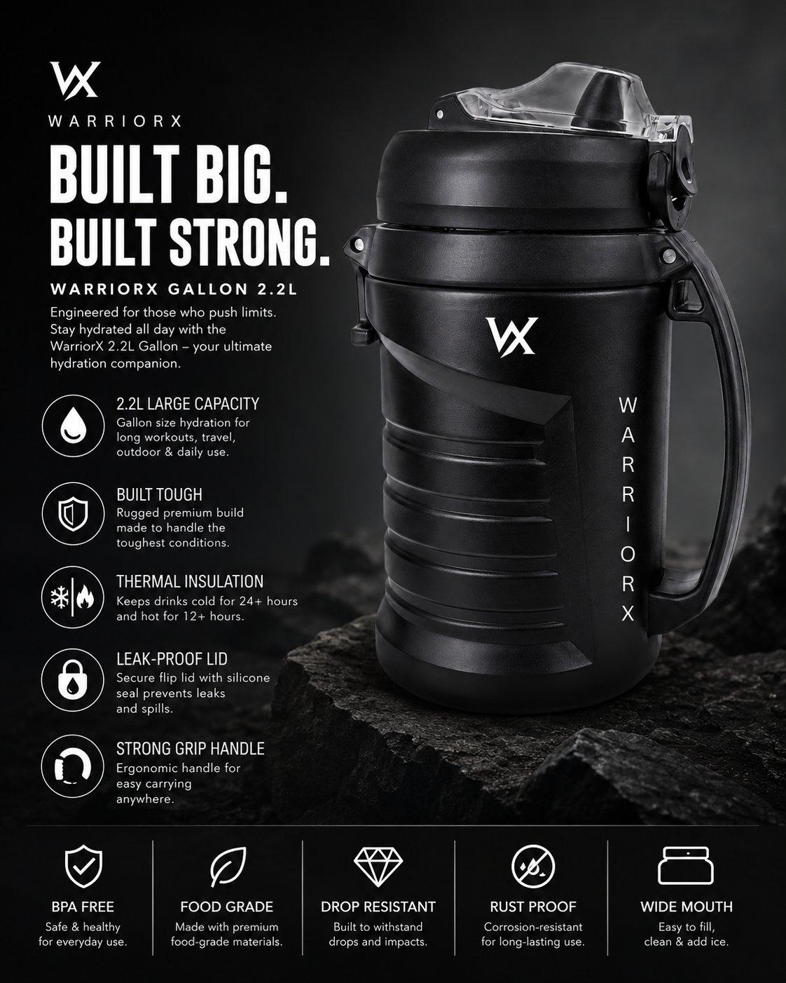 WARRIORX GALLON 2.2L CAPACITY