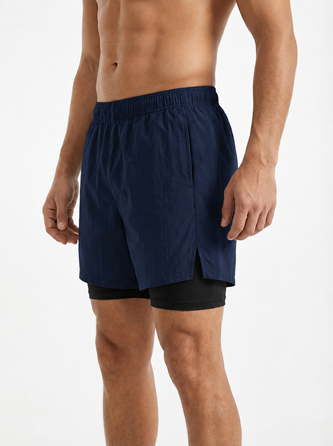 WarriorX Men’s Parachute Nylon Workout Shorts with Inner Liner