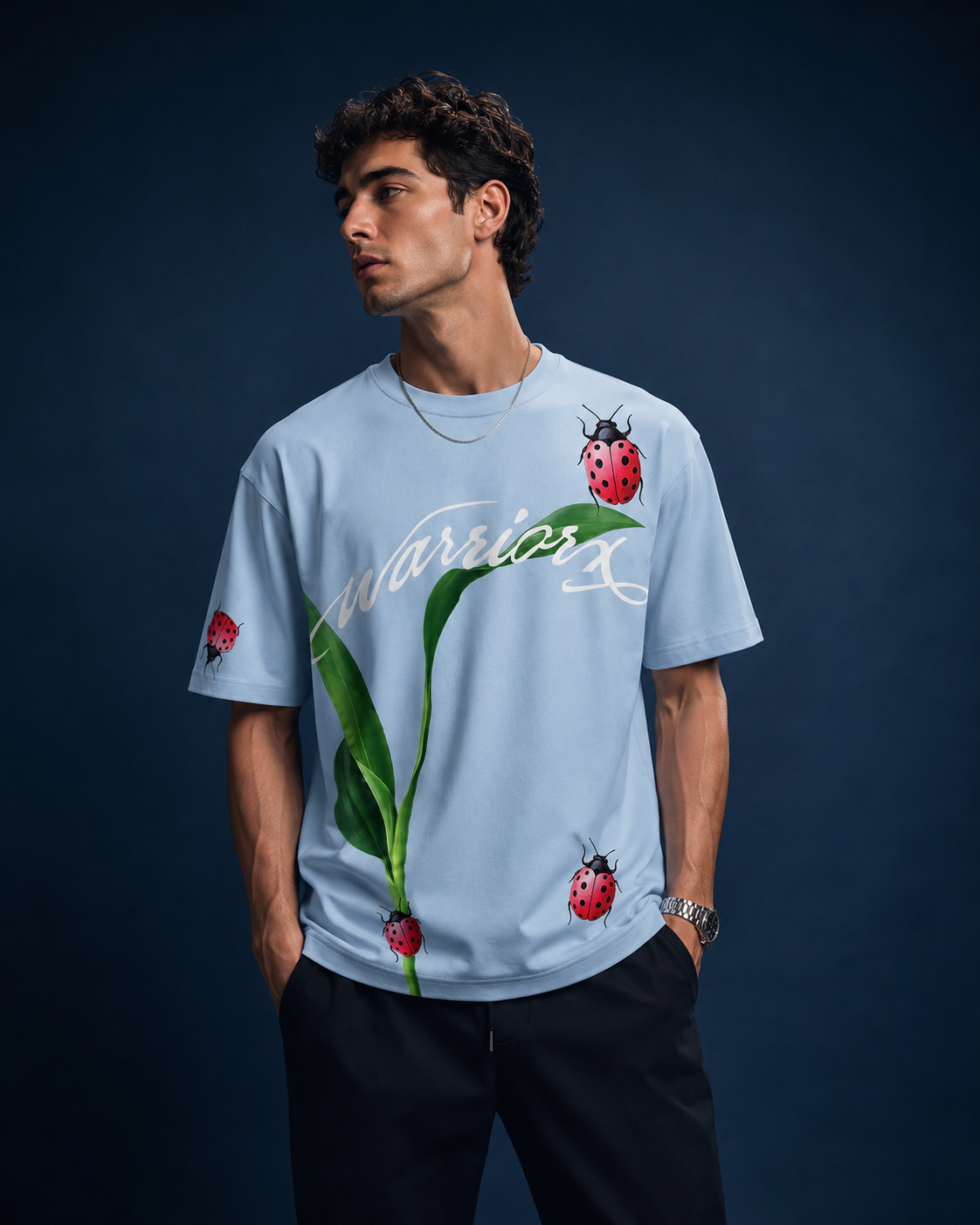 WarriorX Ladybug Garden Oversized Unisex T-Shirt