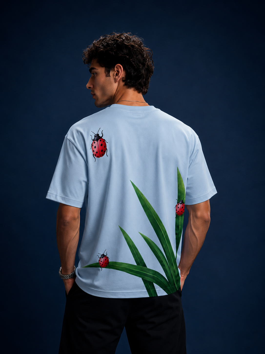 WarriorX Ladybug Garden Oversized Unisex T-Shirt