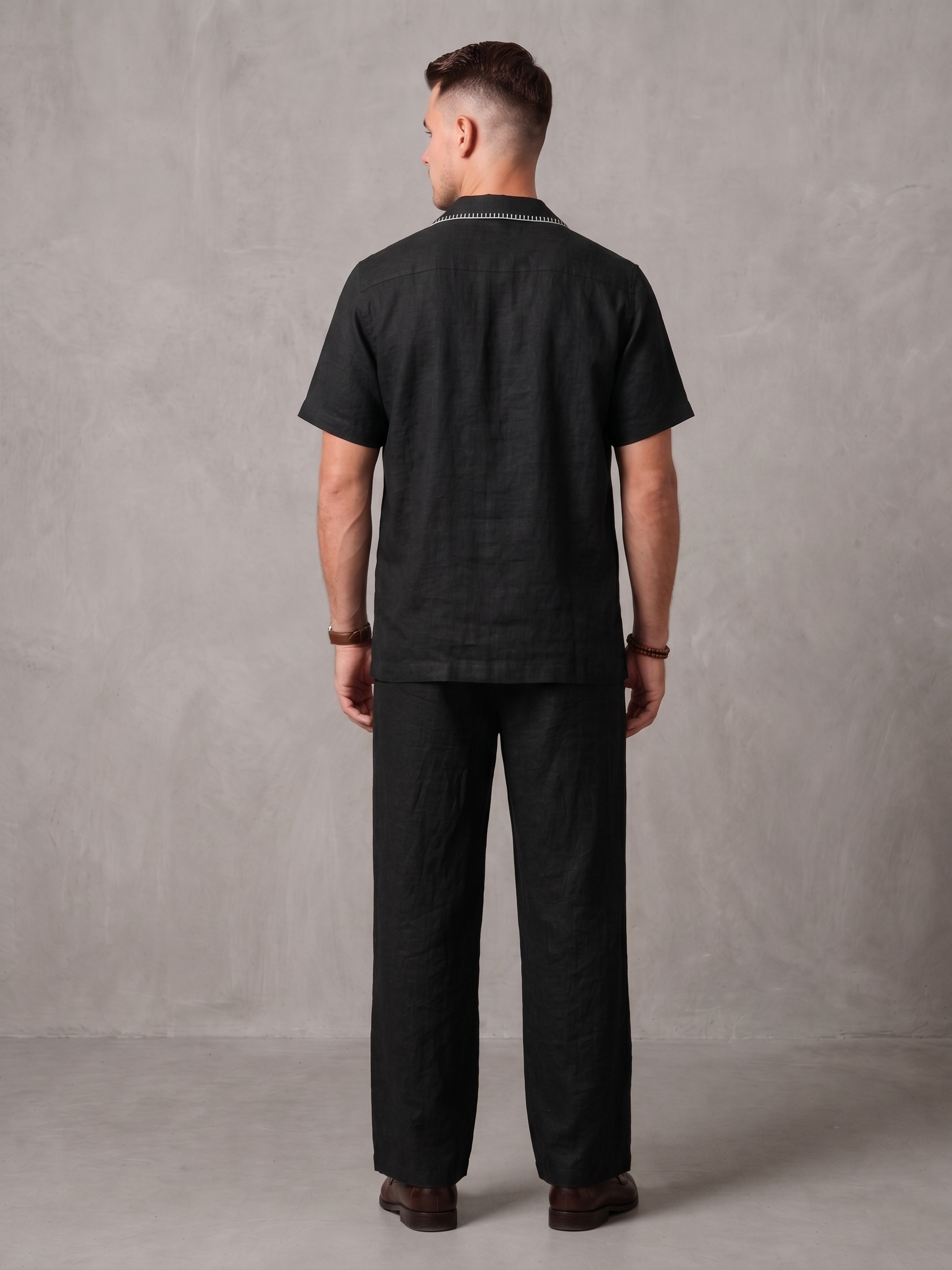 WarriorX Men's Premium Contrast Stitch Linen Cordset