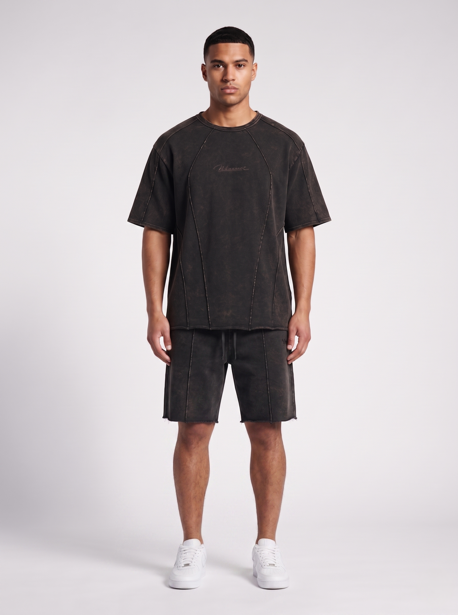 WARRIORX MENS VINTAGE WASH CORDSET WITH SHORTS