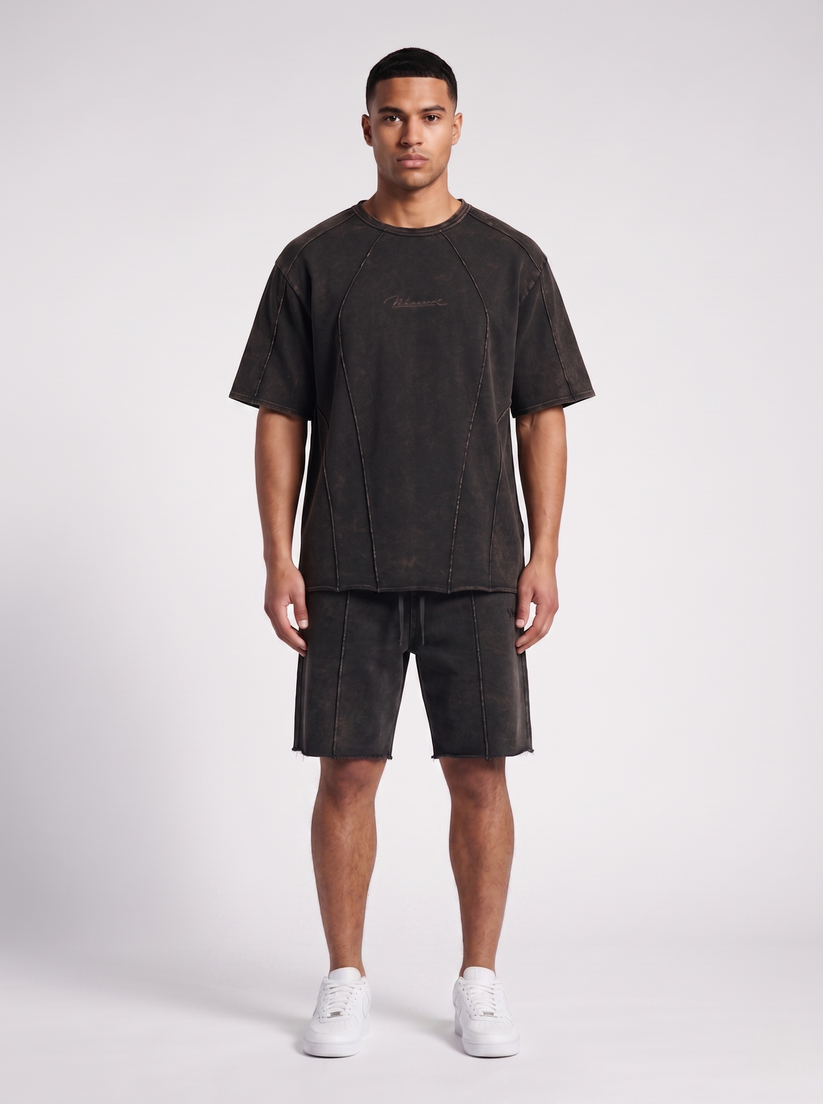 WARRIORX MENS VINTAGE WASH CORDSET WITH SHORTS