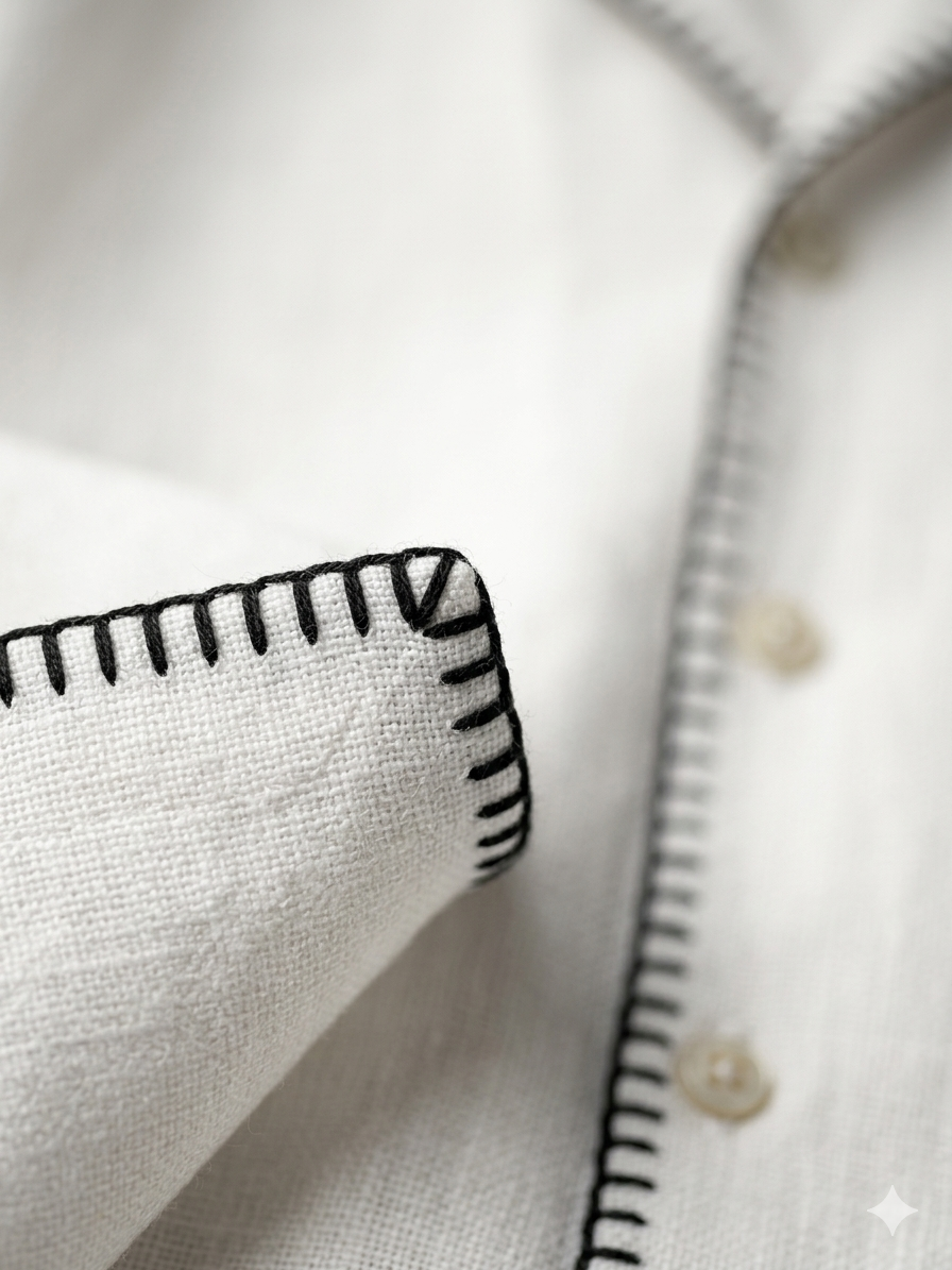 WarriorX Men's Premium Contrast Stitch Linen Cordset