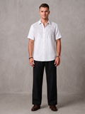WarriorX Men's  Embroidered Linen Co-Ord Set