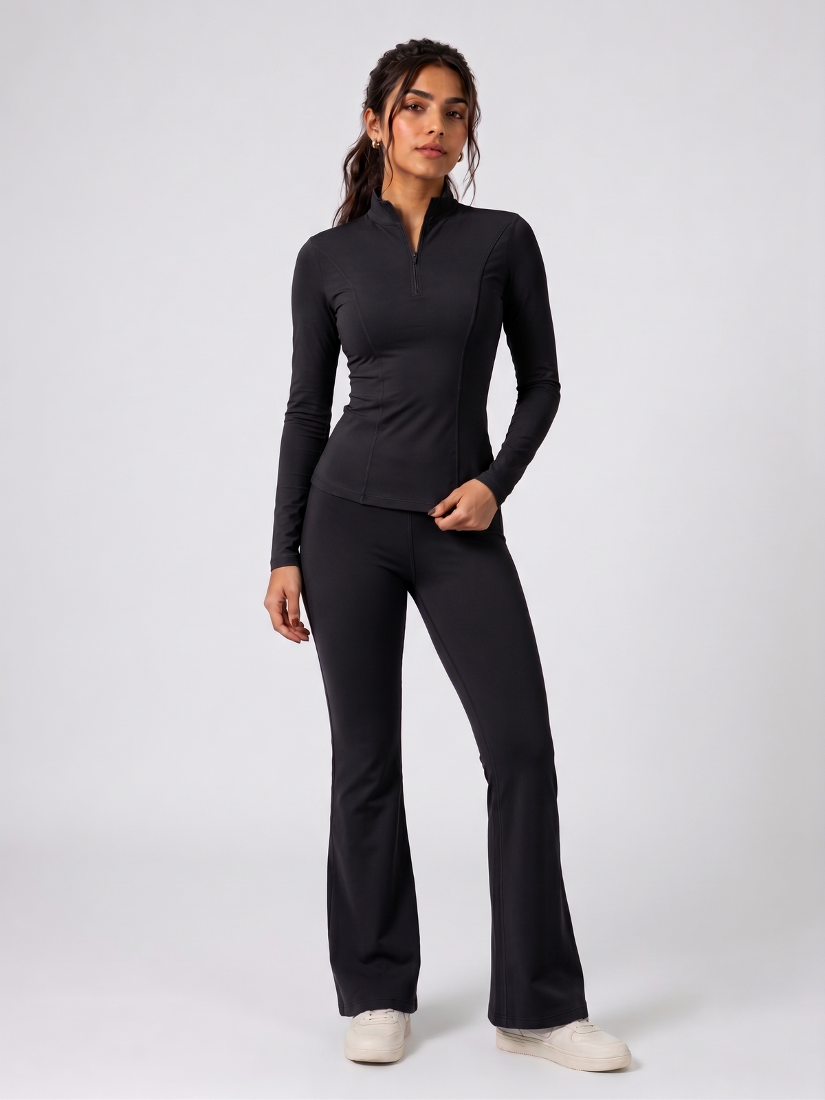 WarriorX Warriorx Quarter-Zip & Flare Legging Co-ord Set