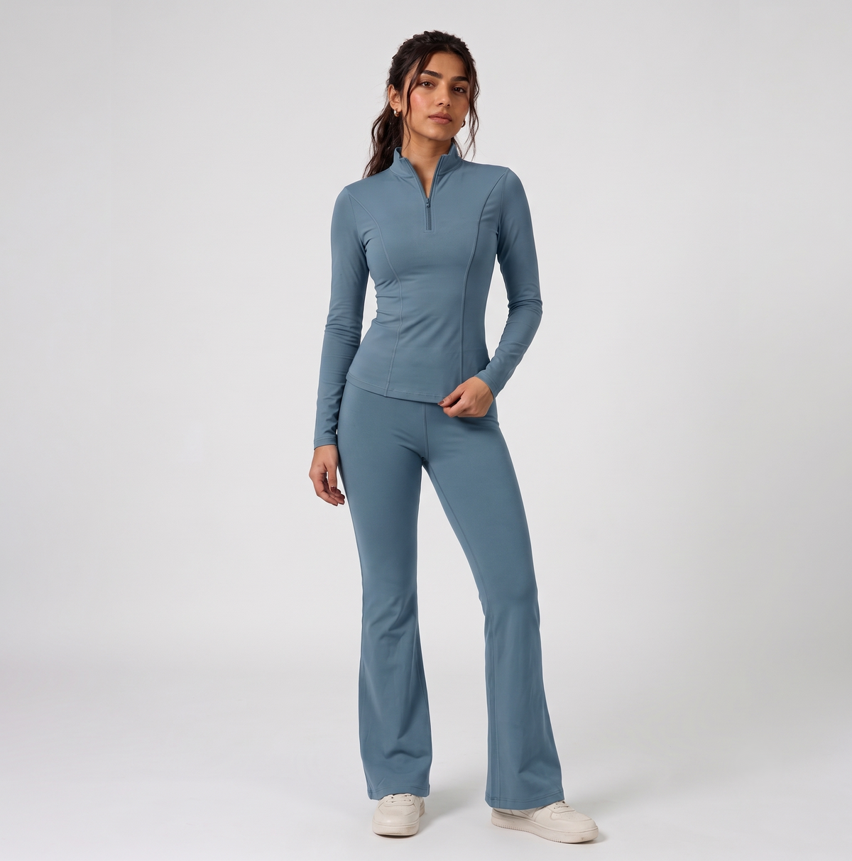 WarriorX Warriorx Quarter-Zip & Flare Legging Co-ord Set