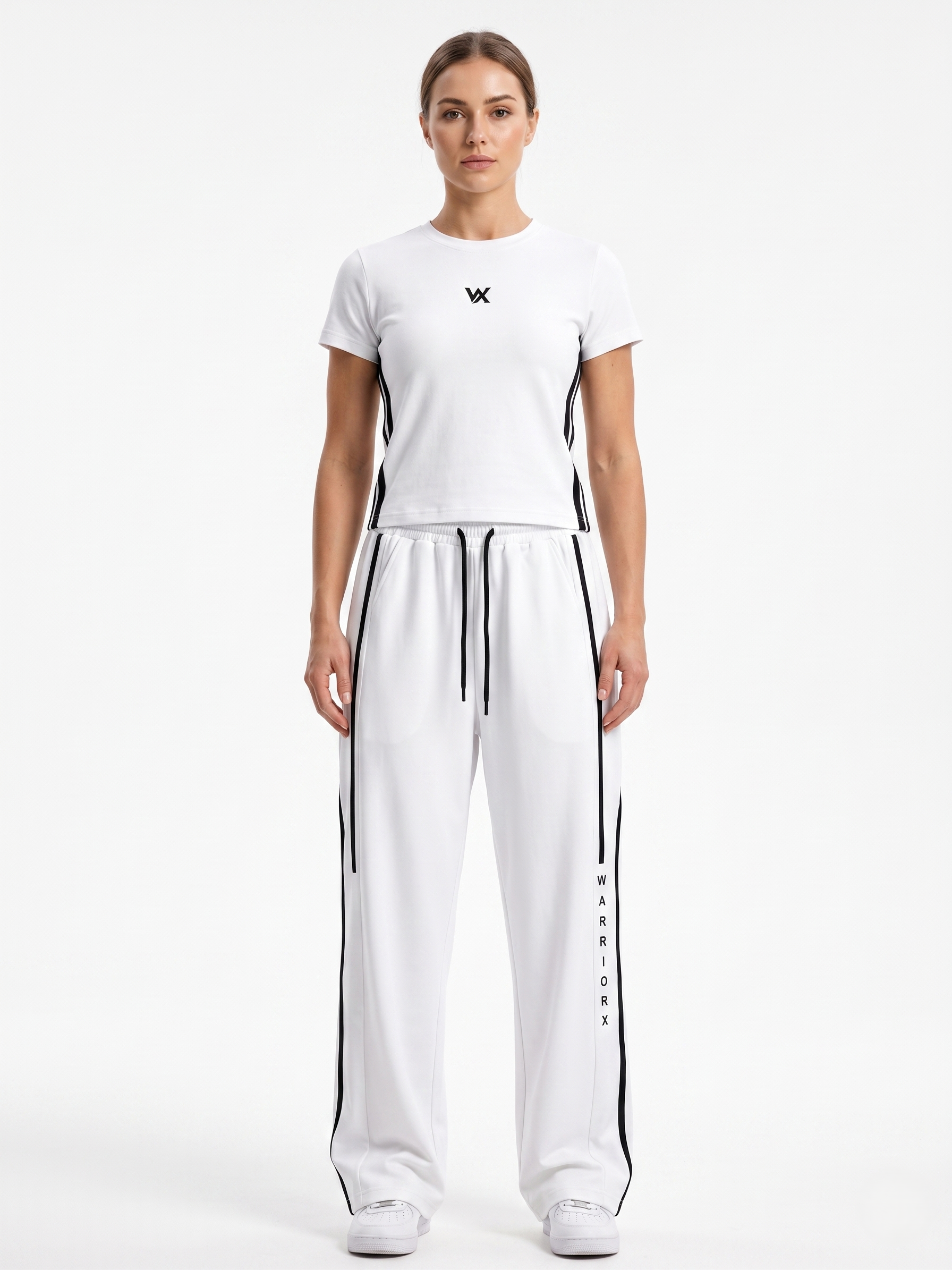 Womens Linear Monochrome Cordset