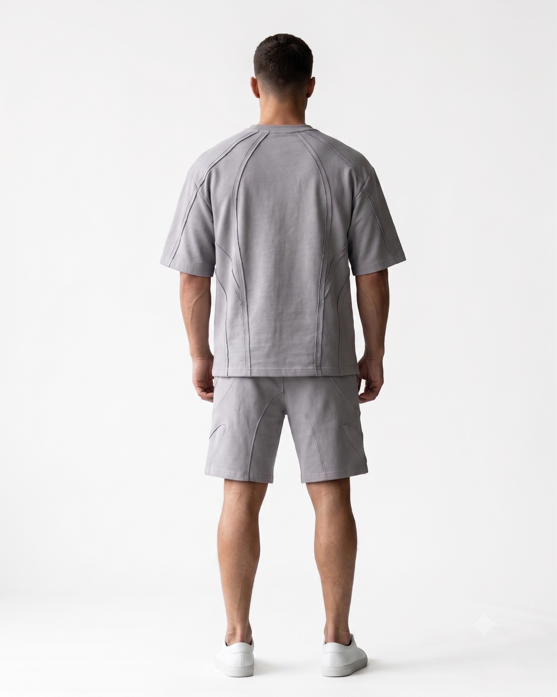 MEN'S Panel Stitching Loose fit cordset