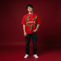 WARRIORX Parrot Graphic Oversized T-Shirt