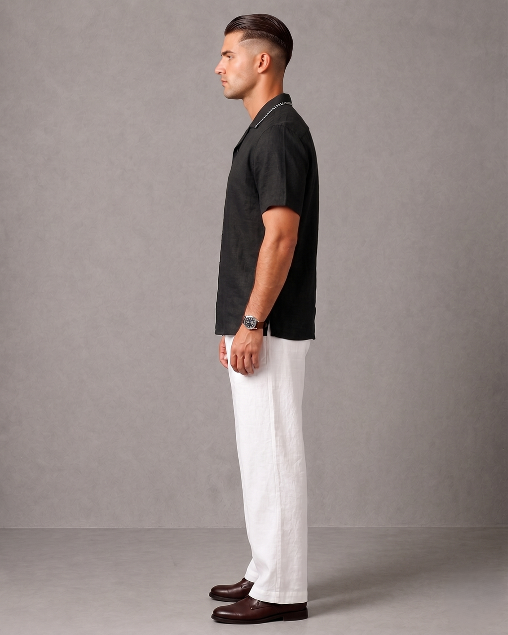 WarriorX Men's Premium Contrast Stitch Linen Cordset