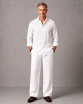 Men's Premium Linen Full Sleeve Shirt & Trouser Co-ord Set