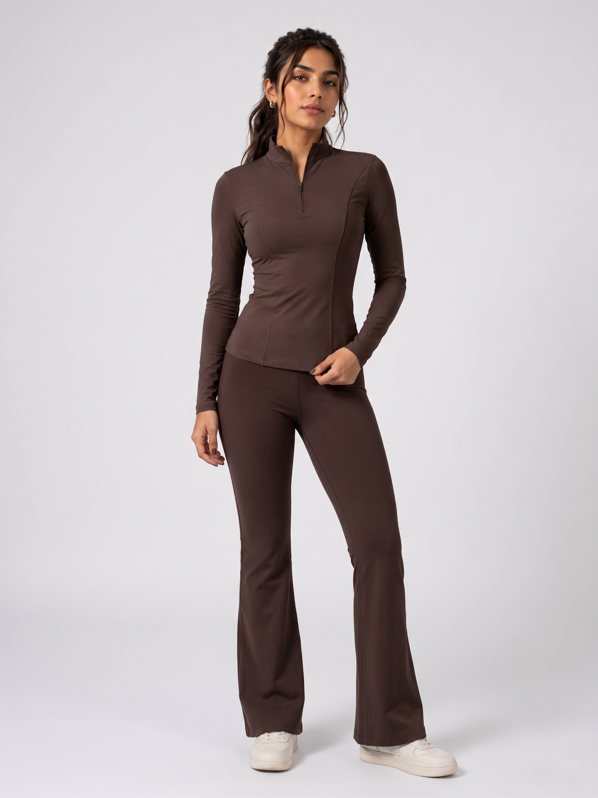 WarriorX Warriorx Quarter-Zip & Flare Legging Co-ord Set