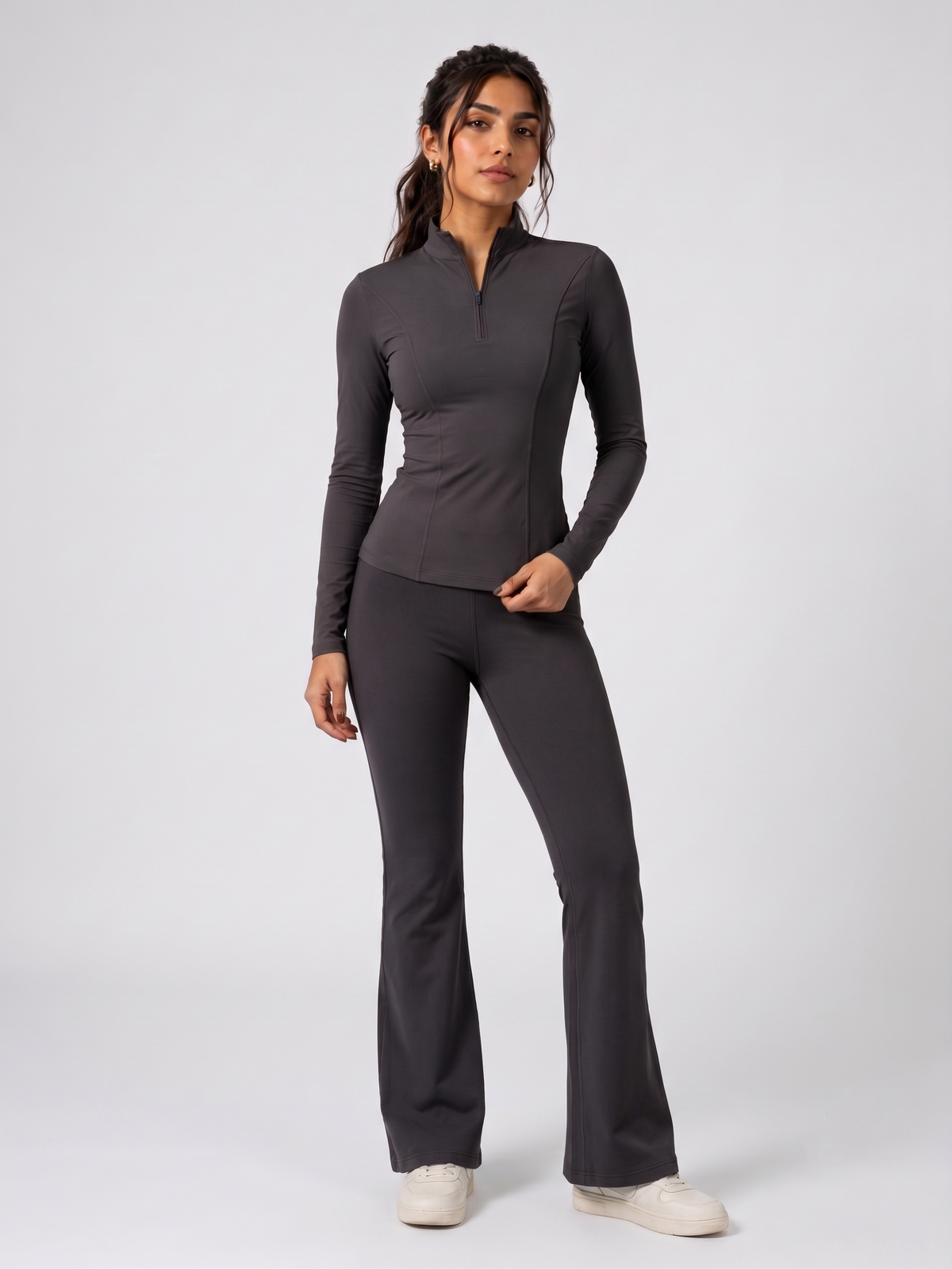 WarriorX Warriorx Quarter-Zip & Flare Legging Co-ord Set