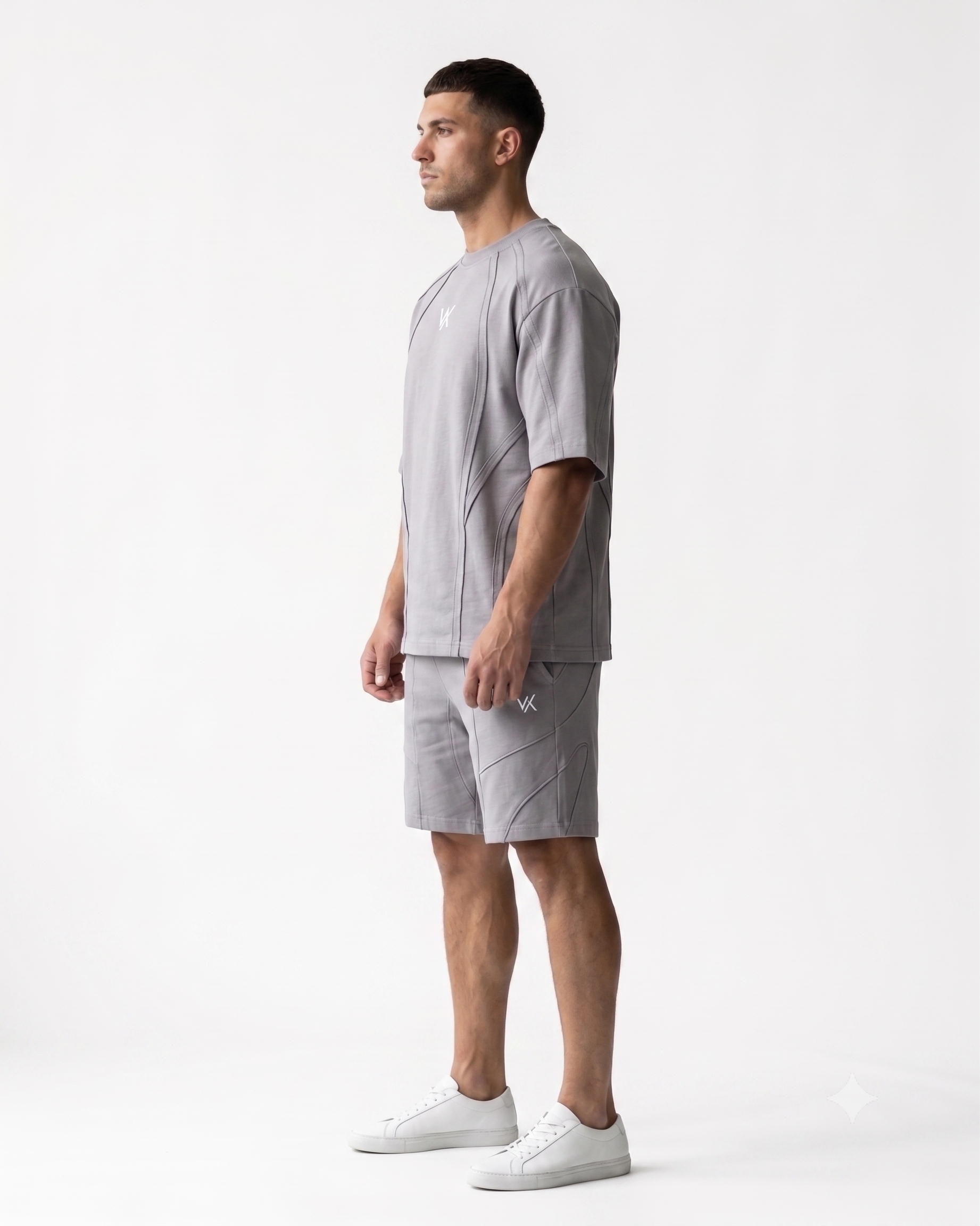 MEN'S Panel Stitching Loose fit cordset