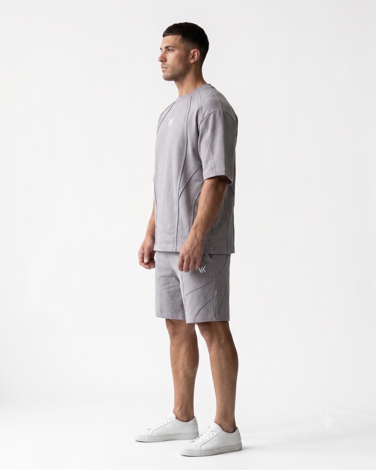 MEN'S Panel Stitching Loose fit cordset