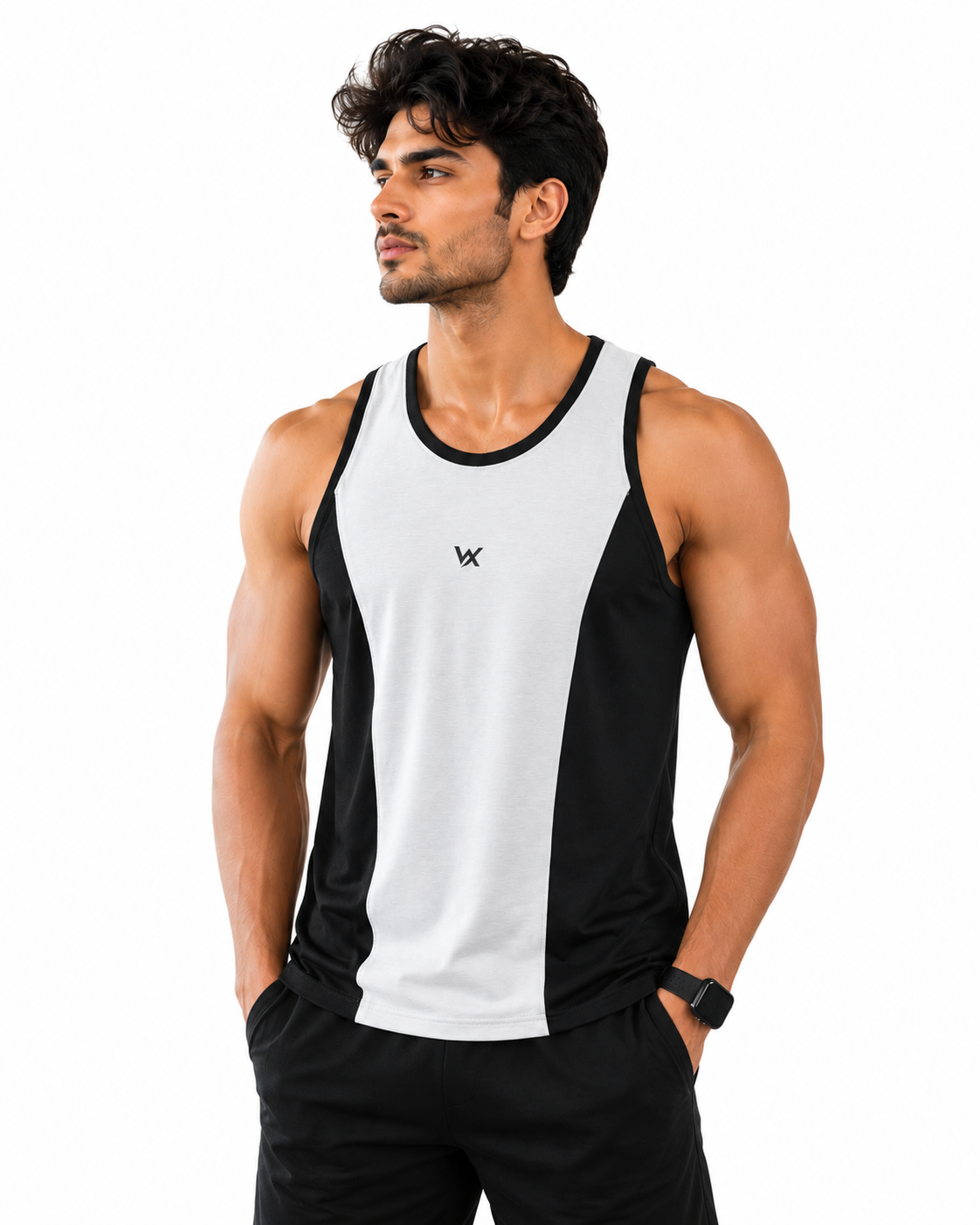 WarriorX Men’s Activewear Cotton Terry Spandex Sando